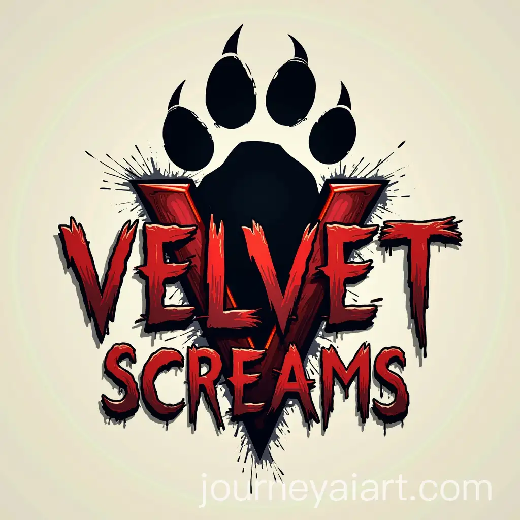 Eerie-Logo-Design-for-Velvet-Screams-Featuring-a-Mysterious-Feline-Antagonist