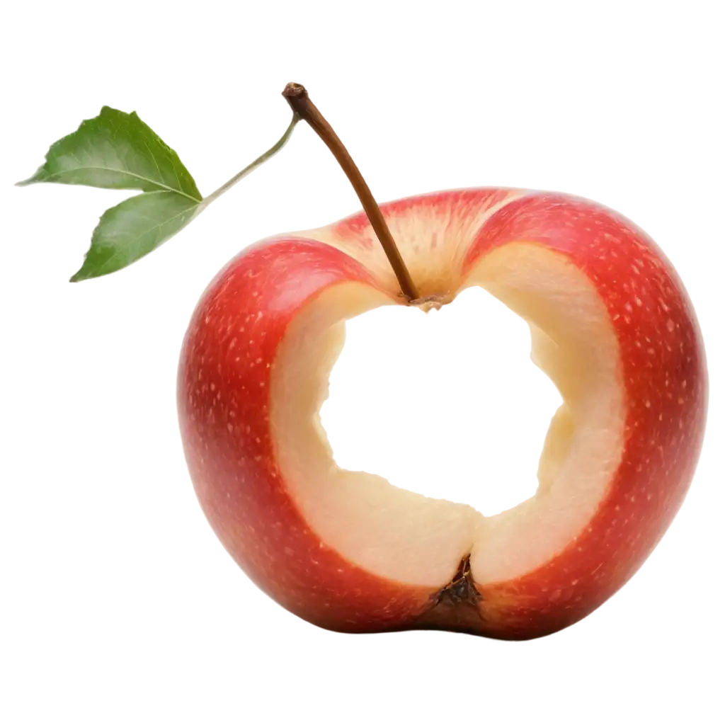 Premium-PNG-Image-of-a-Bitten-Apple-Capturing-Crisp-Detail-and-Clarity