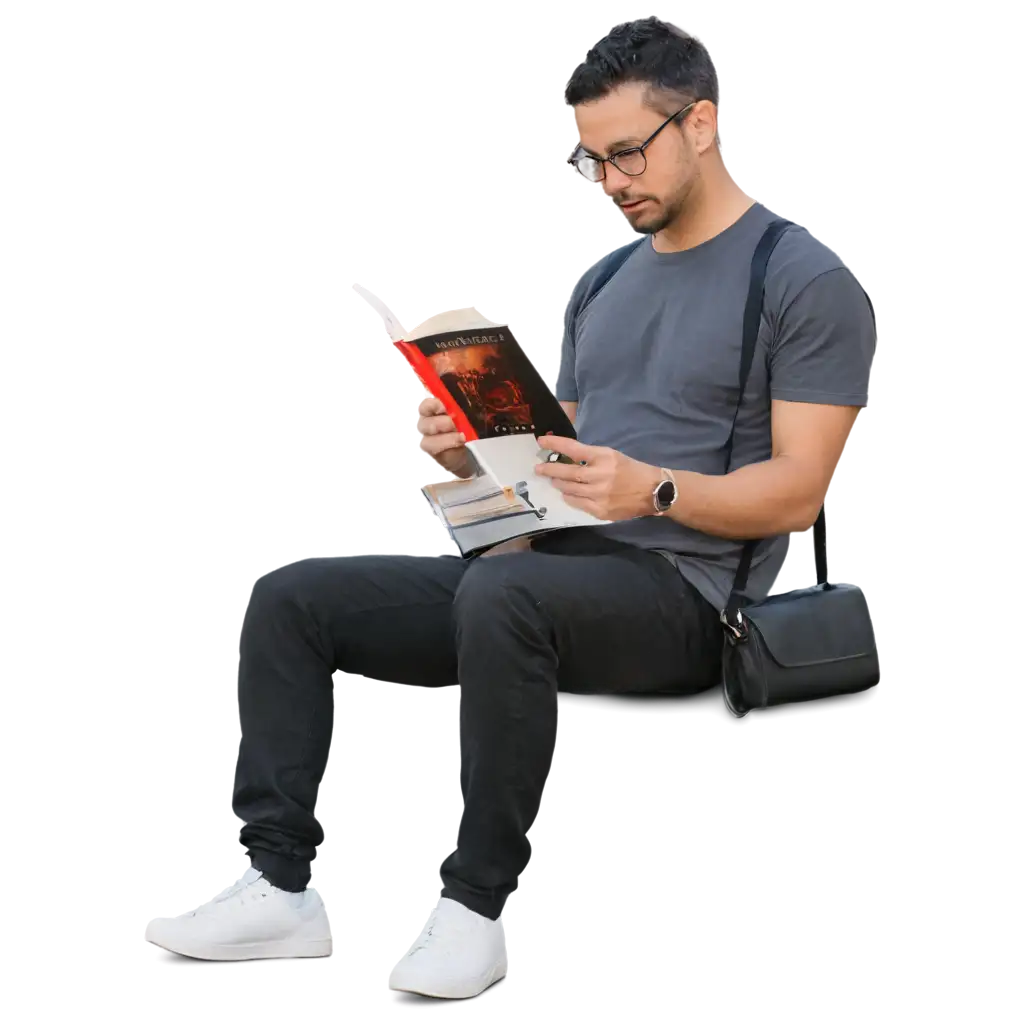 HighQuality-PNG-Image-of-a-Man-Reading-a-Book-for-Various-Creative-Uses