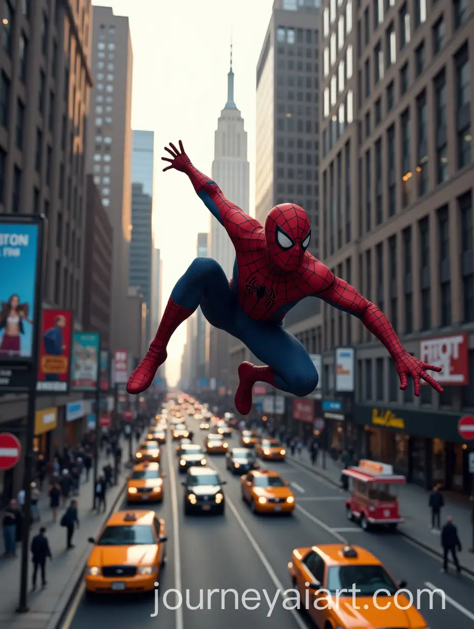 FirstPerson-View-of-WebShooting-Action-Above-Manhattan-Street-with-Skyscrapers-and-Motion-Blur