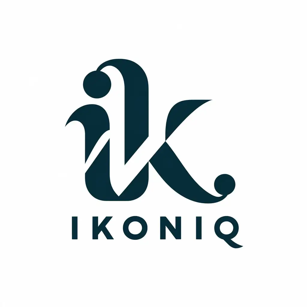 LOGO Design For IKONIQ Elegant Cursive Font for Finance Industry