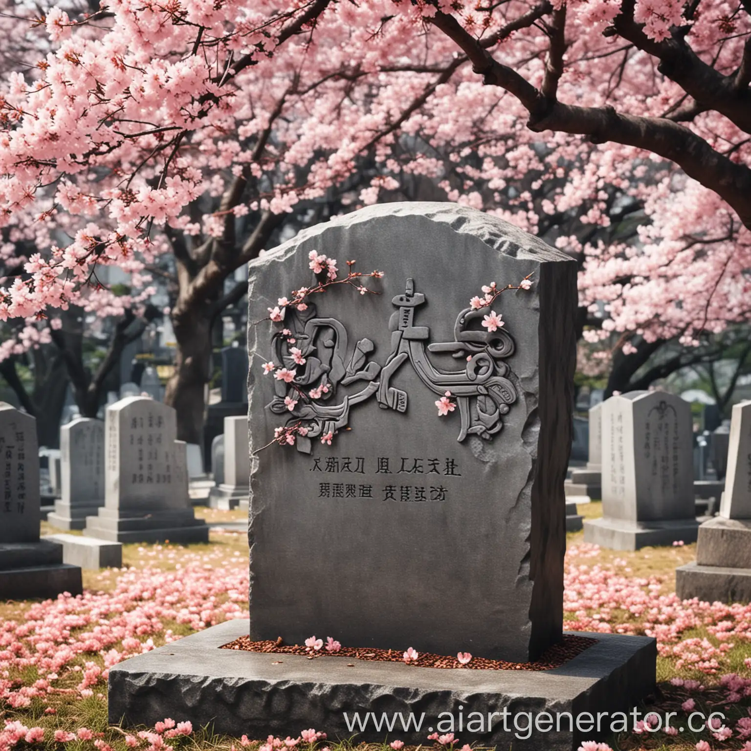 Anime-Style-Gravestone-under-Sakura-Blossoms