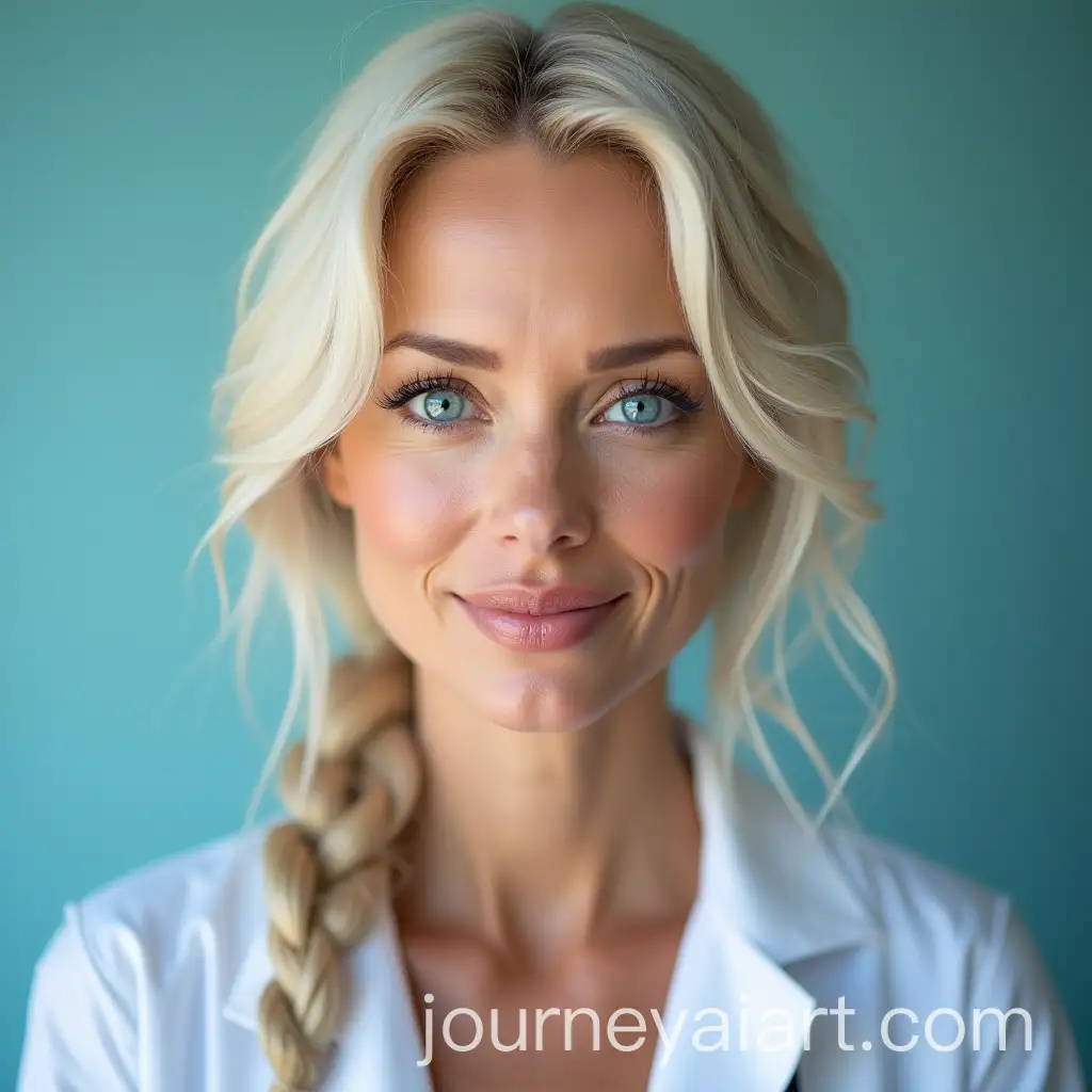 Pamela-Anderson-as-a-Doctor-with-Light-Hair-and-Blue-Eyes
