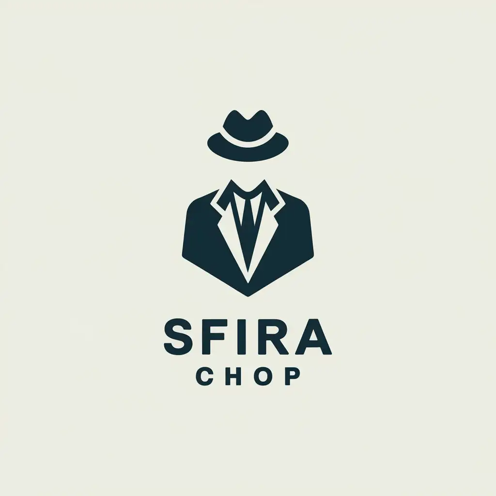 a vector logo design,with the text "sfira chop", main symbol:MEN  LOGO CLOTHES,Moderate,clear background