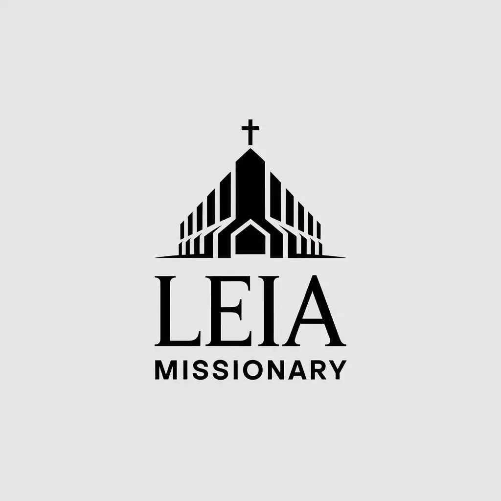 LOGO Design for Leia Missionary Realistic Church Vector Logo on Clear Background