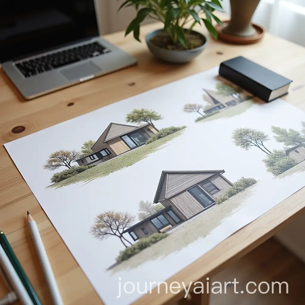 Architects-Table-with-Small-House-Project-Designs