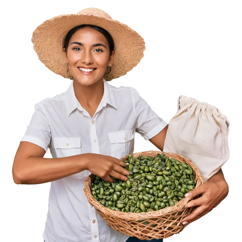 PNG-Image-of-a-Coffee-Producer-Smiling-and-Harvesting-Money-for-Financial-Success