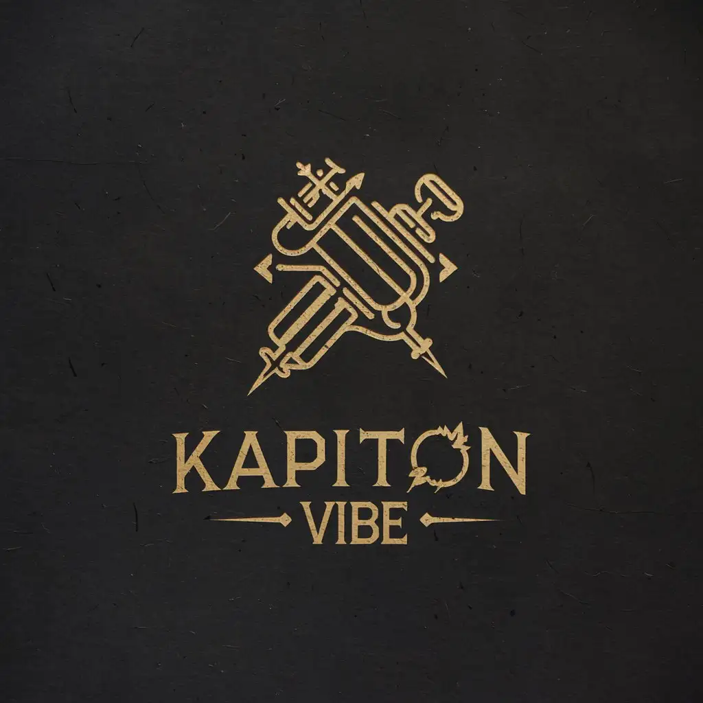 LOGO Design for Kapiton Vibe Minimalistic Tattoo Machine for Nonprofit Industry