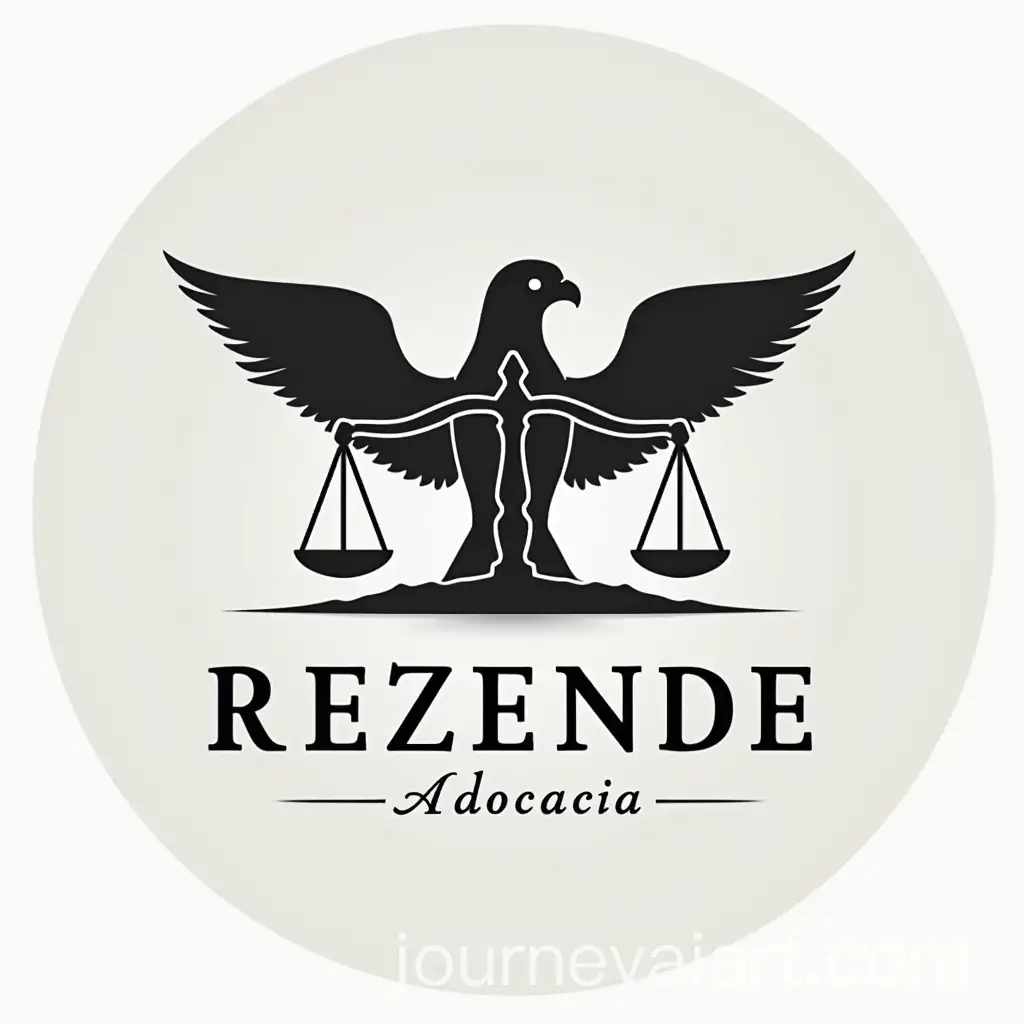 Sophisticated-Logo-for-Rezende-Advocacia-Law-Firm-with-Justice-Balance-and-Eagle-Symbol