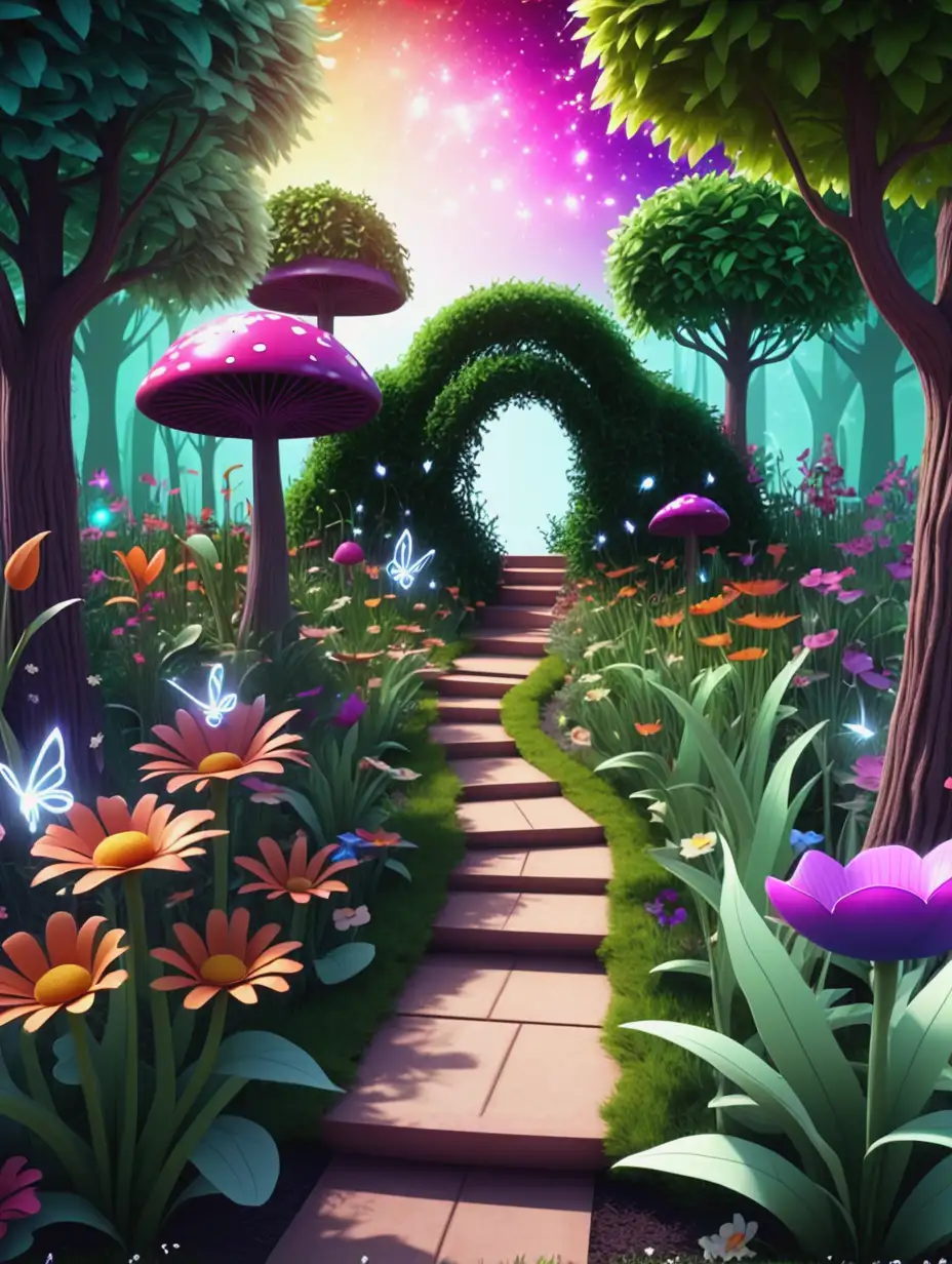 Enchanting Animated Garden Full of Whimsy and Wonder