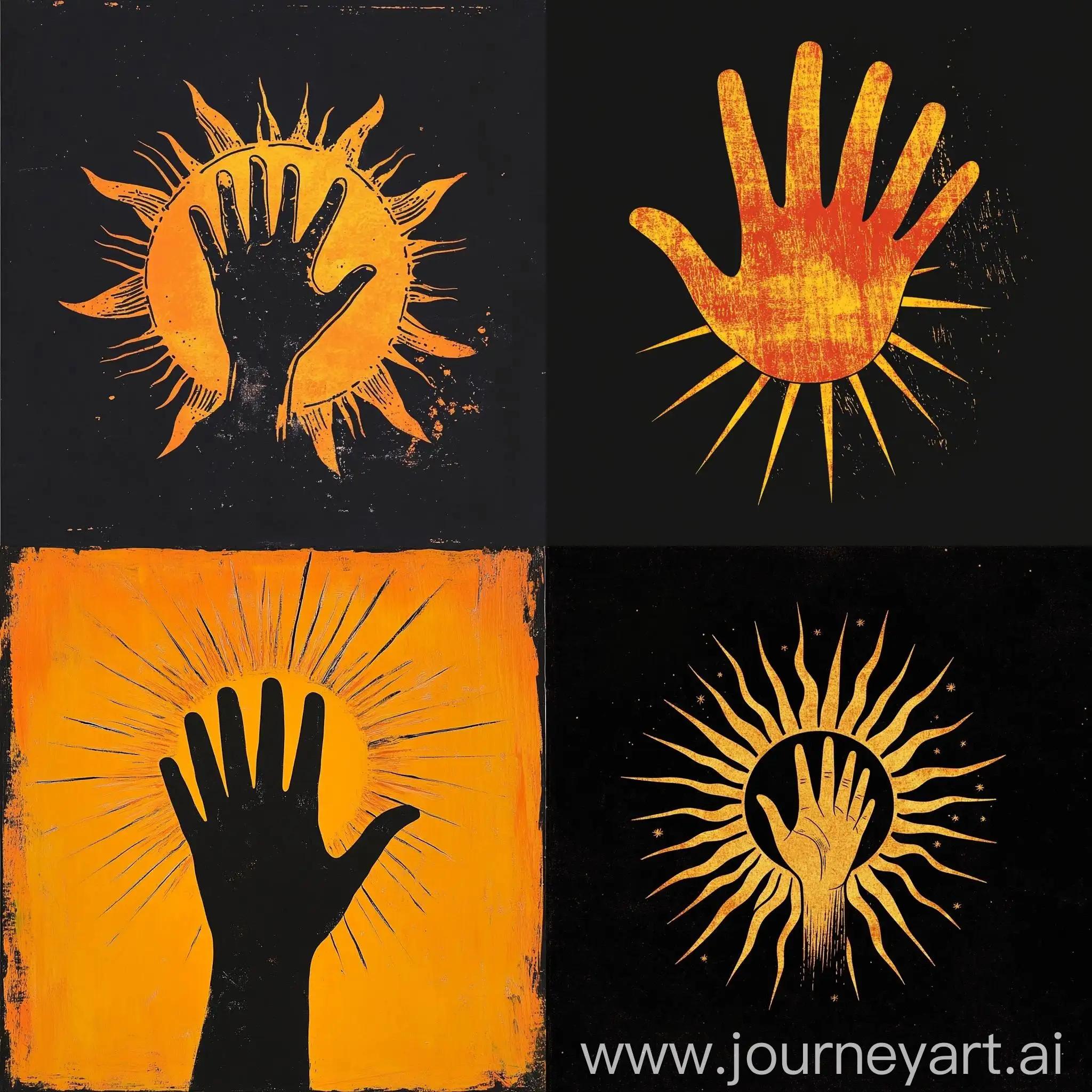 Abstract-Sun-Hand-Art-in-ContreJour-Lighting