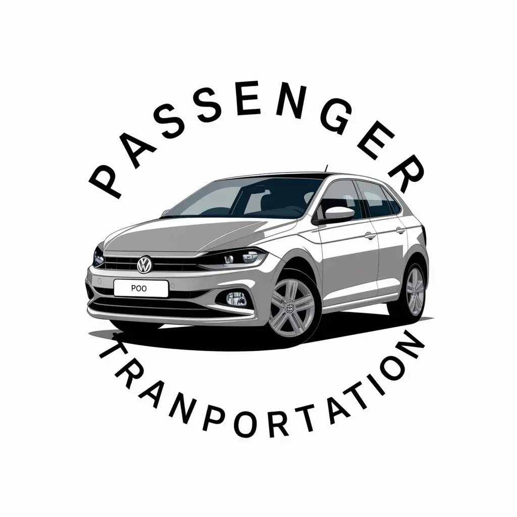 LOGO Design for Passenger Transportation White Volkswagen Polo 2019 Vector Logo with Clear Background