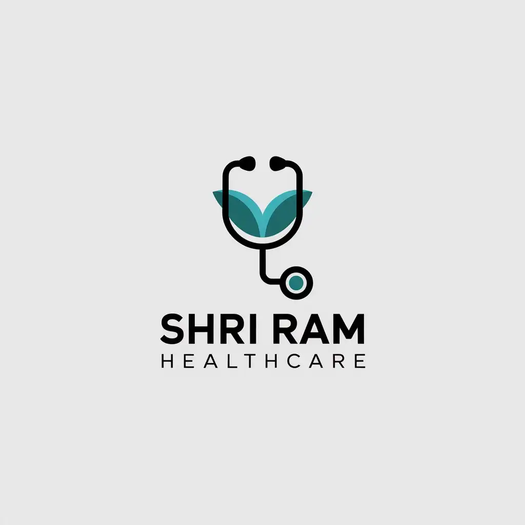 LOGO Design for SHri Ram Healthcare Minimalistic Medical Equipment Symbol with Clear Background