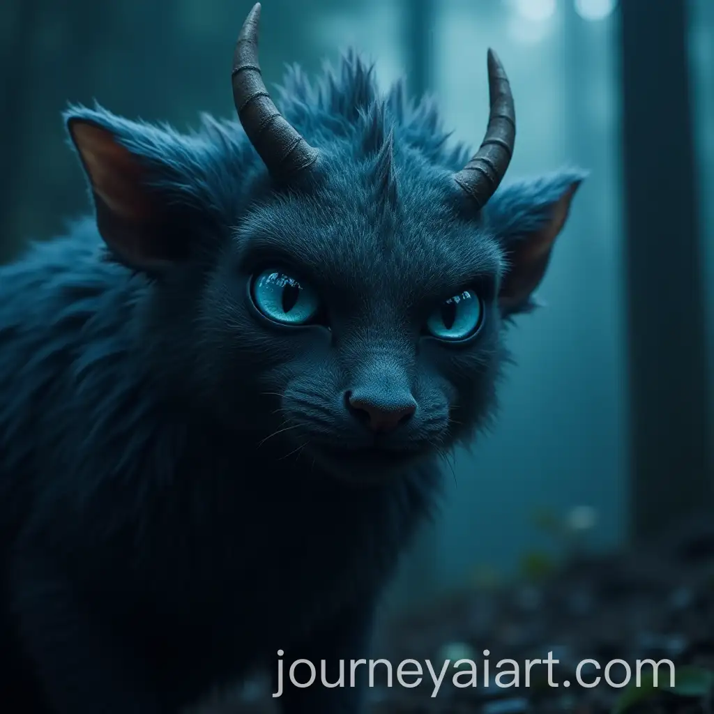 Mysterious-Creature-with-Blue-Eyes-in-a-Fantasy-Landscape