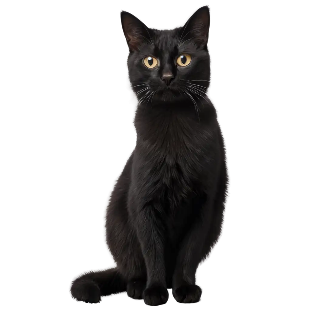 Black-Cat-PNG-Graceful-Feline-Illustration-for-Versatile-Digital-Use