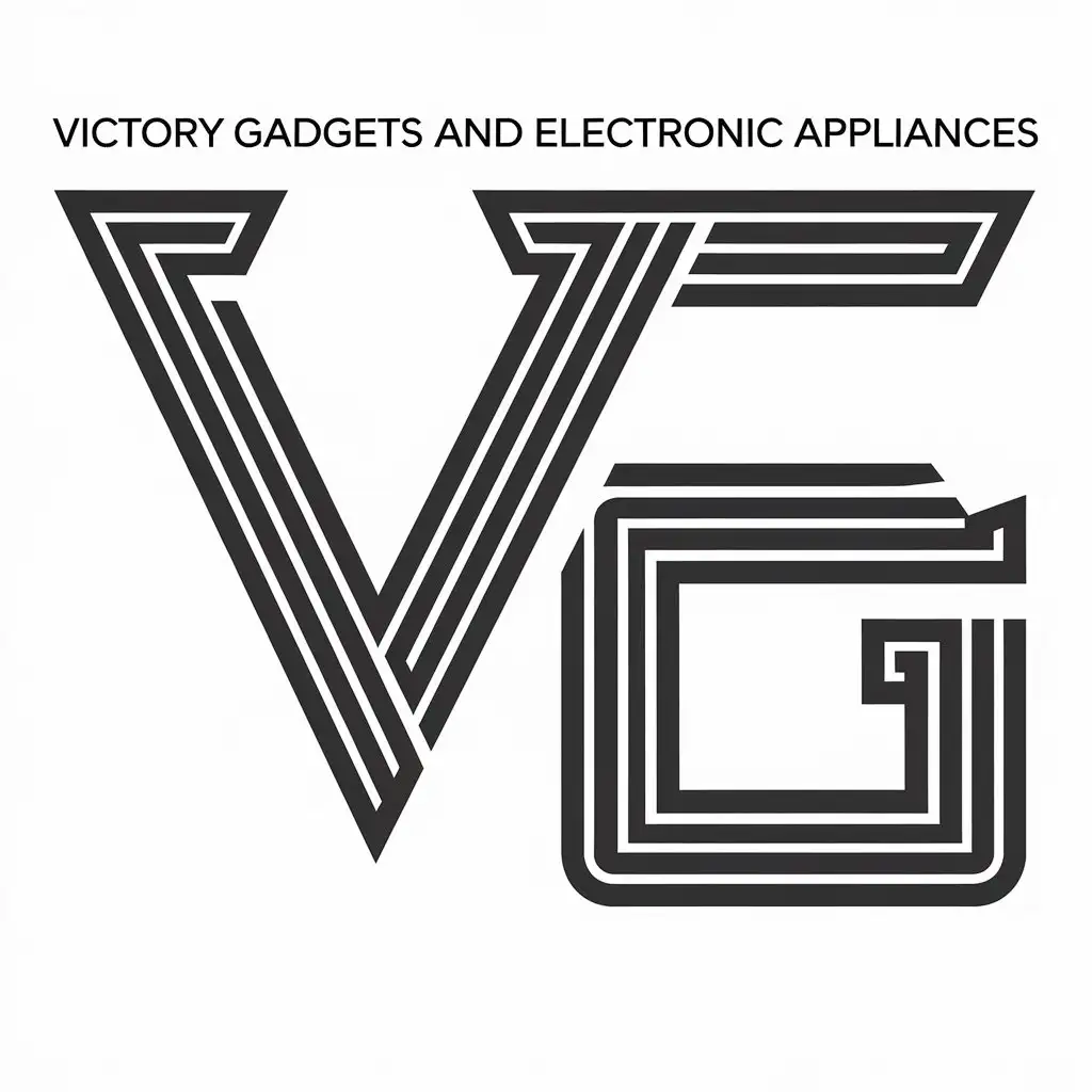 LOGO Design for Victory Gadgets and Electronic Appliances Modern VE or VG Symbol with Clear Background