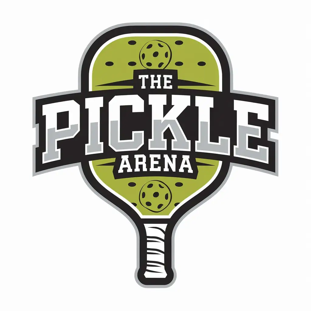 LOGO-Design-for-The-Pickle-Arena-Vector-Design-Featuring-a-Pickleball-Paddle-on-a-Clear-Background