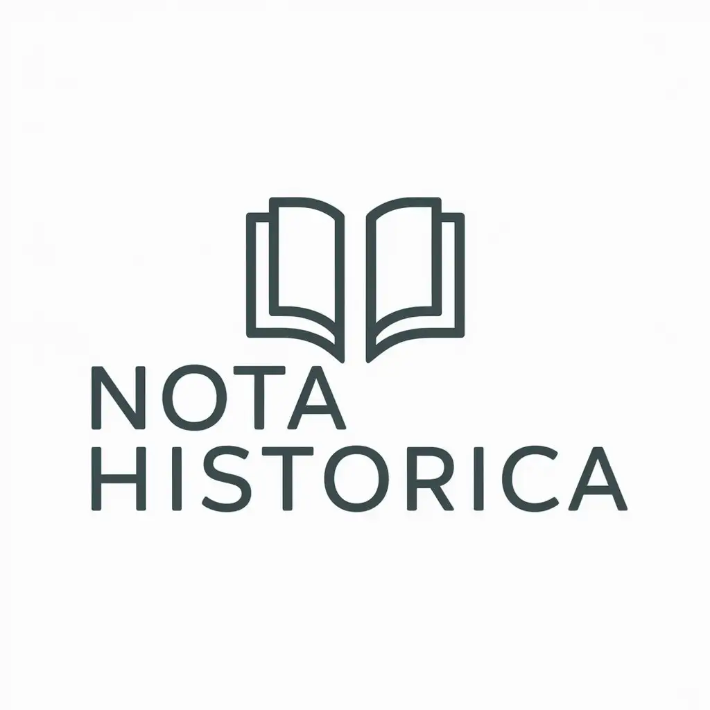 a logo design,with the text "Nota Historica", main symbol:Book,Moderate,be used in Science and education industry,clear background