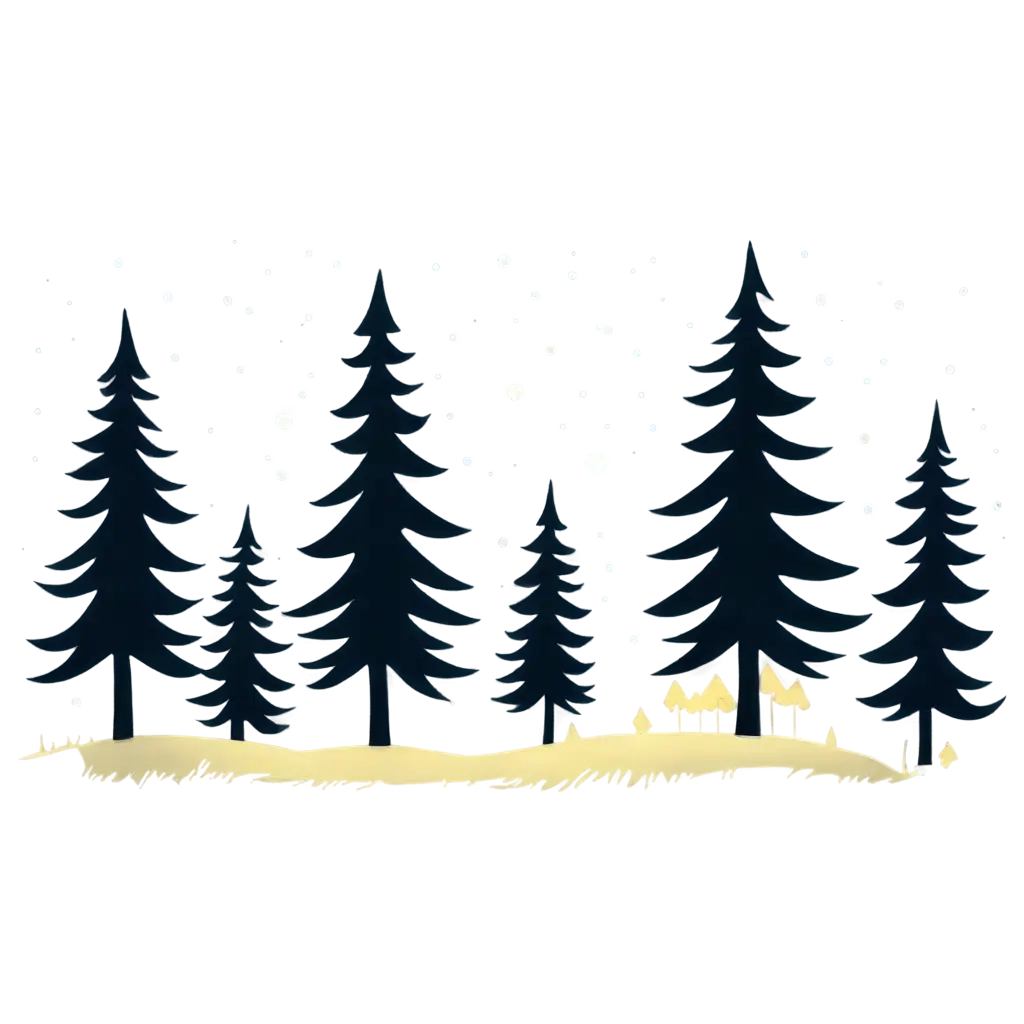 Cartoon-Night-Spruce-Forest-PNG-Dark-and-Mysterious-Aesthetic