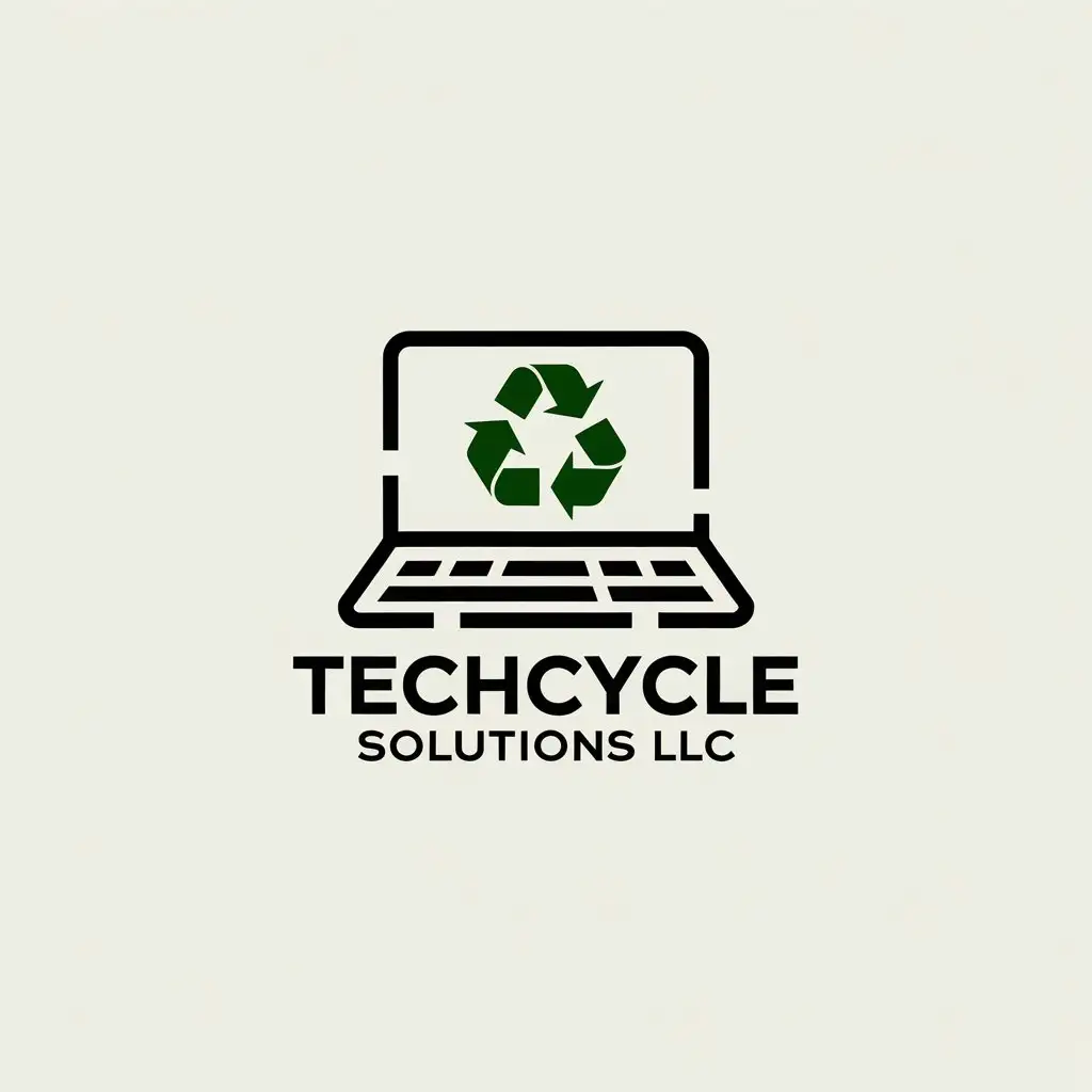 LOGO Design for TechCycle Solutions LLC Laptop Recycle Symbol for Technology Industry