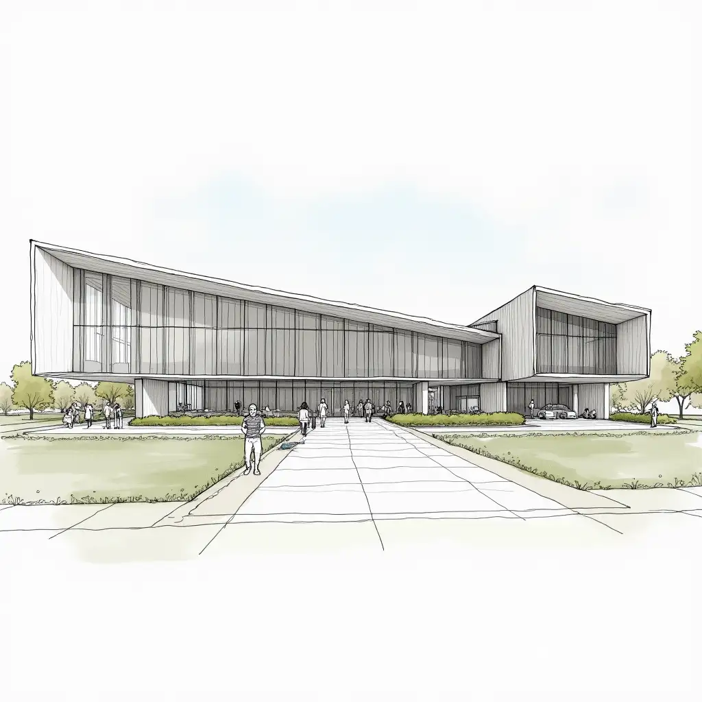 Schematic-Design-of-a-Modern-Convention-and-Exhibition-Center-Entrance