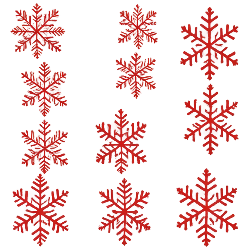 Red-Snowflakes-PNG-HighQuality-Transparent-Background-Image-for-Creative-Use