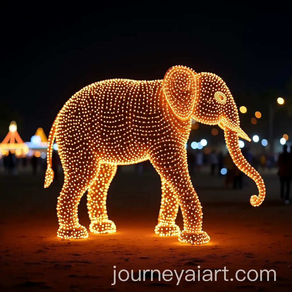 Robo-Elephant-Amidst-the-Vibrant-Diwali-Lights