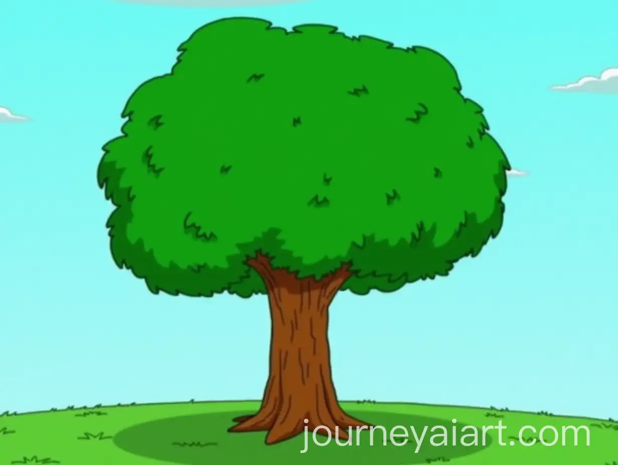 Family-Guy-Style-Green-Tree-Cartoon-Art