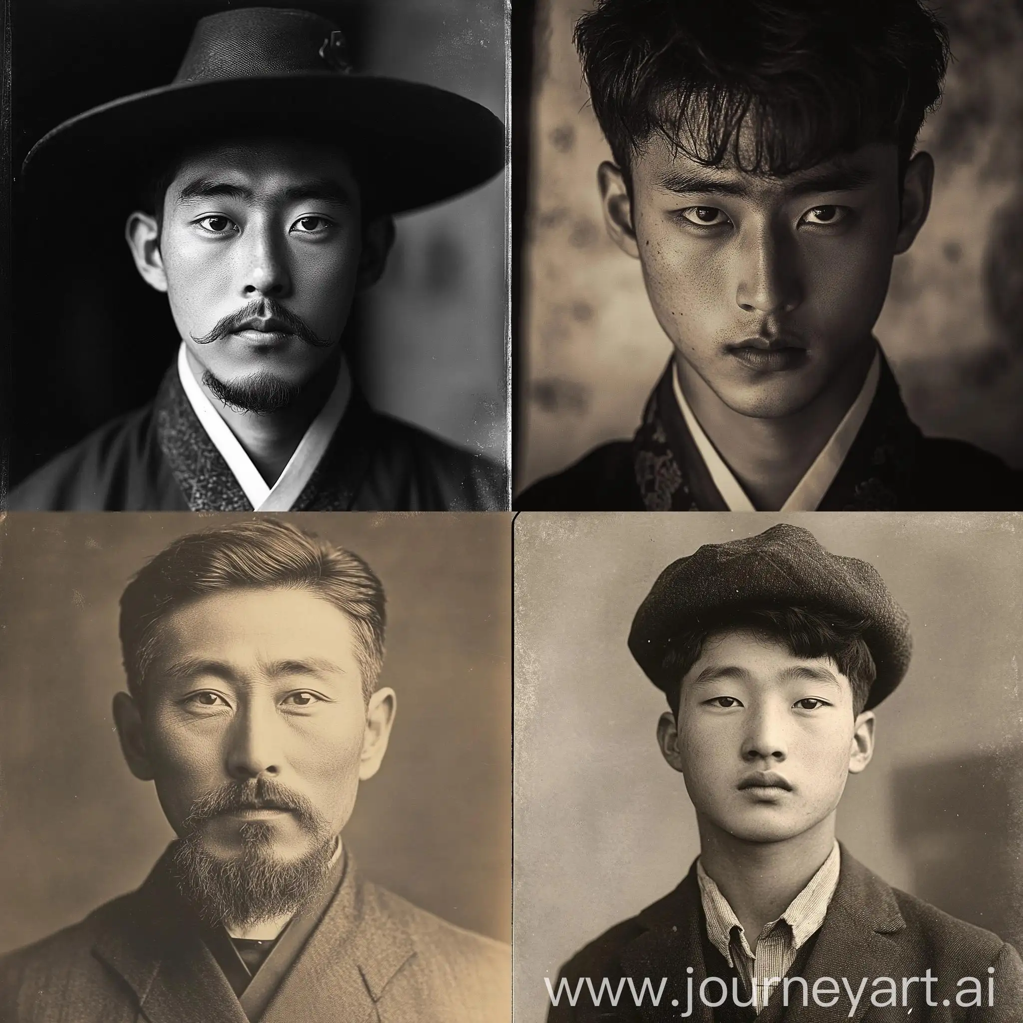 Monochrome-Portrait-of-a-Korean-Rich-Young-Man-from-1900