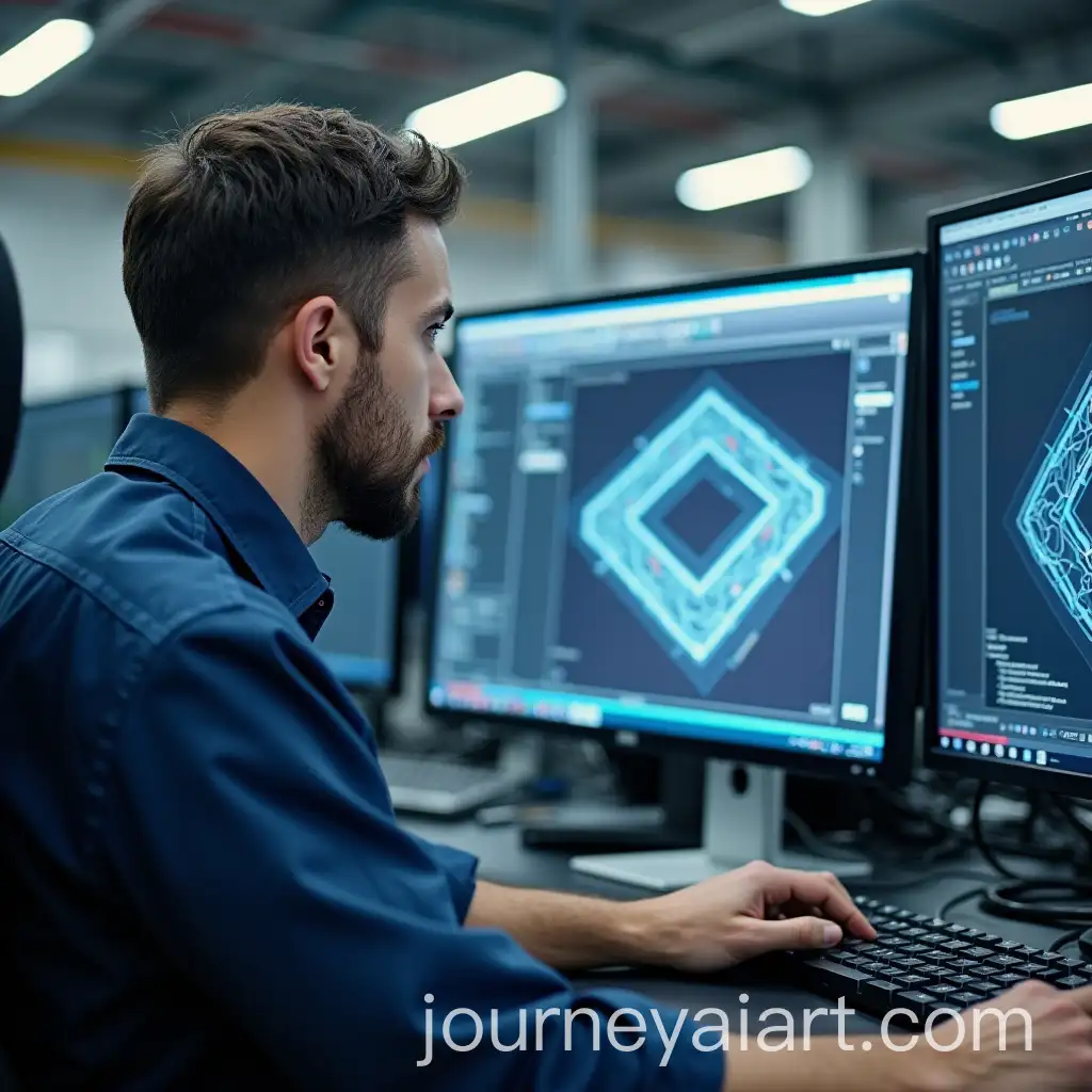 Technician-Working-in-ComputerAided-Manufacturing-Workshop