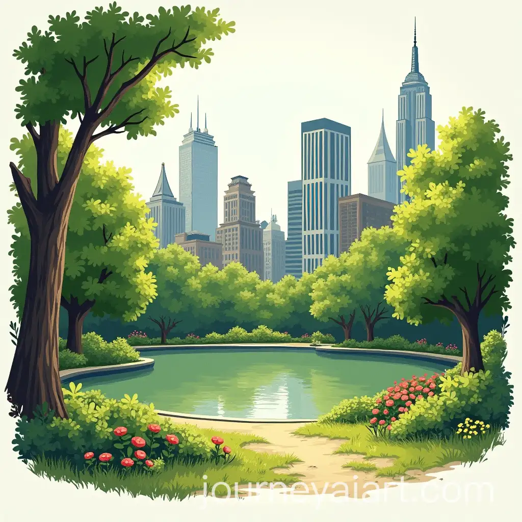 Central-Park-Glade-with-Trees-and-Skyscrapers-in-Klaatu-347-EST-Style