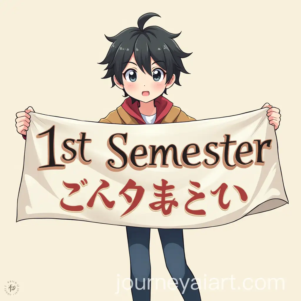 Anime-Boy-Holding-a-Banner-for-1st-Semester-Announcement