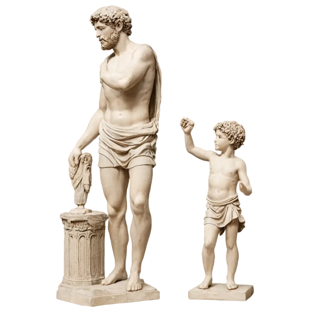 HighQuality-PNG-Image-of-Greek-Statue-Father-and-Son-Playing