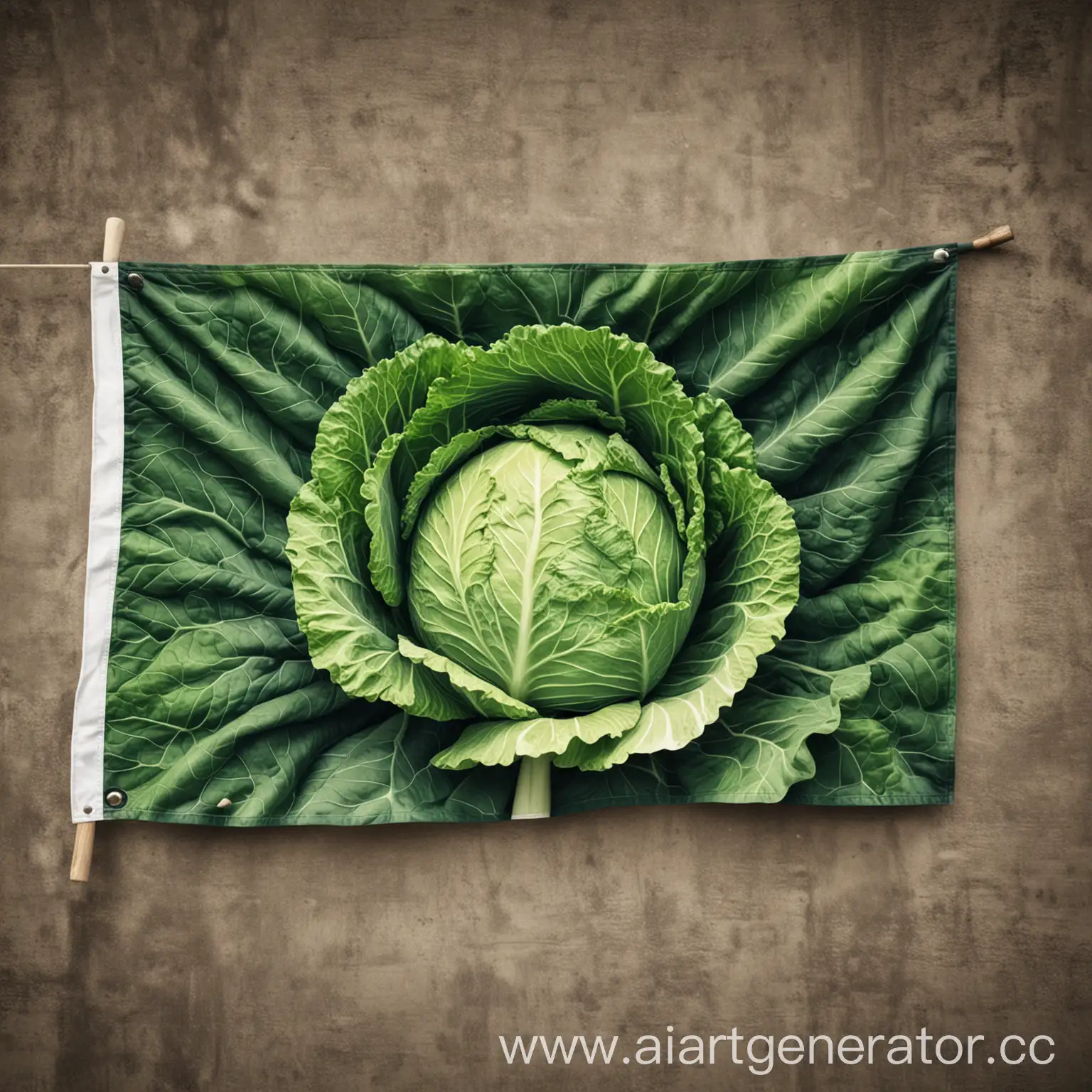 Colorful-Cabbage-Flag-Fluttering-in-a-Garden