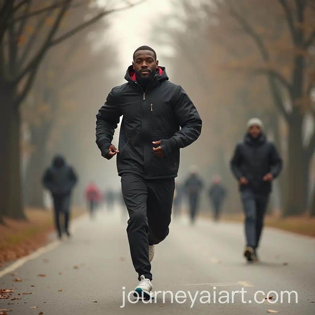 African-American-Man-Running-in-Urban-Environment