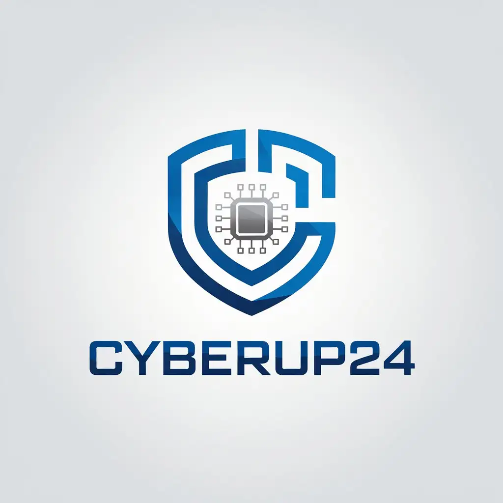 LOGO Design for Cyberup24 Modern TechInspired Cybersecurity Lettermark with CU24 Initials