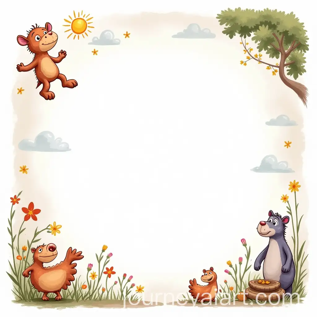 Fun-Illustrated-Kids-Page-Template-with-Blank-Writing-Box