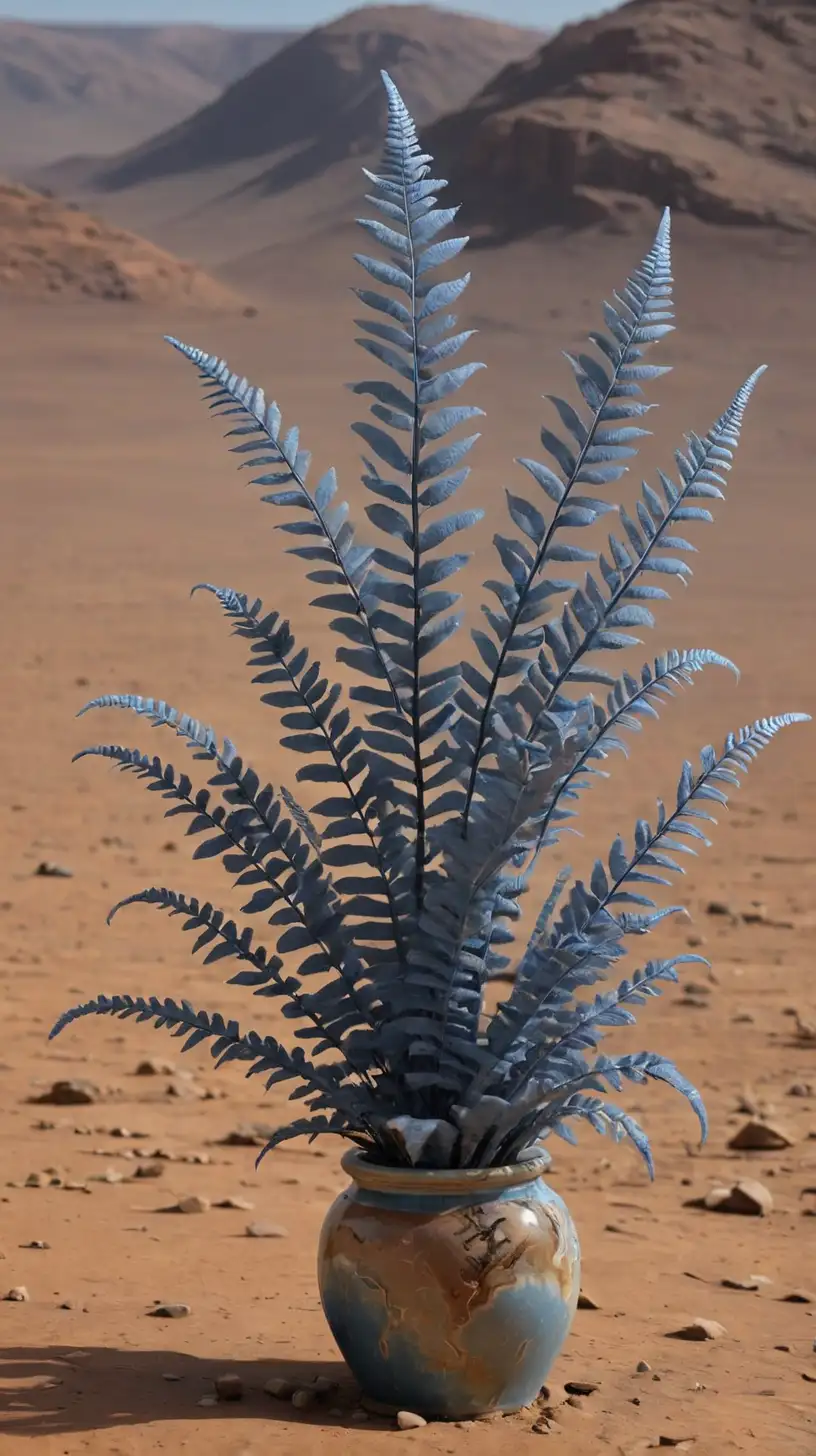 VaseShaped Blue Fern on Mars