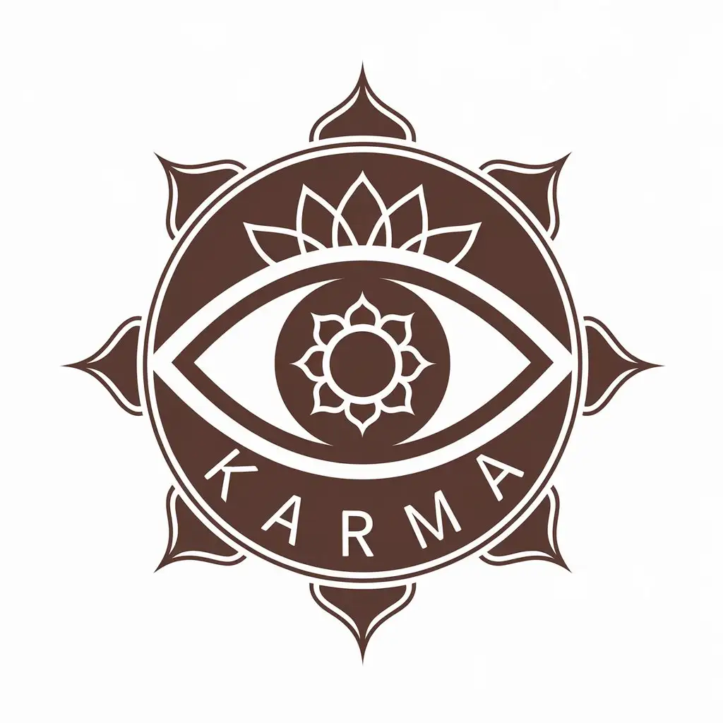 LOGO Design for Karma Eye Symbol with Modern Clear Background