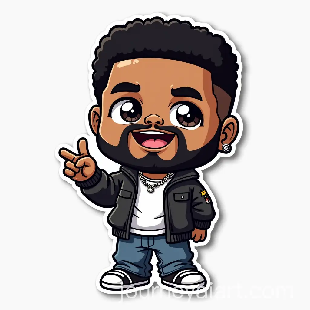 Chibi-Style-Ice-Cube-Rapper-Sticker-Art