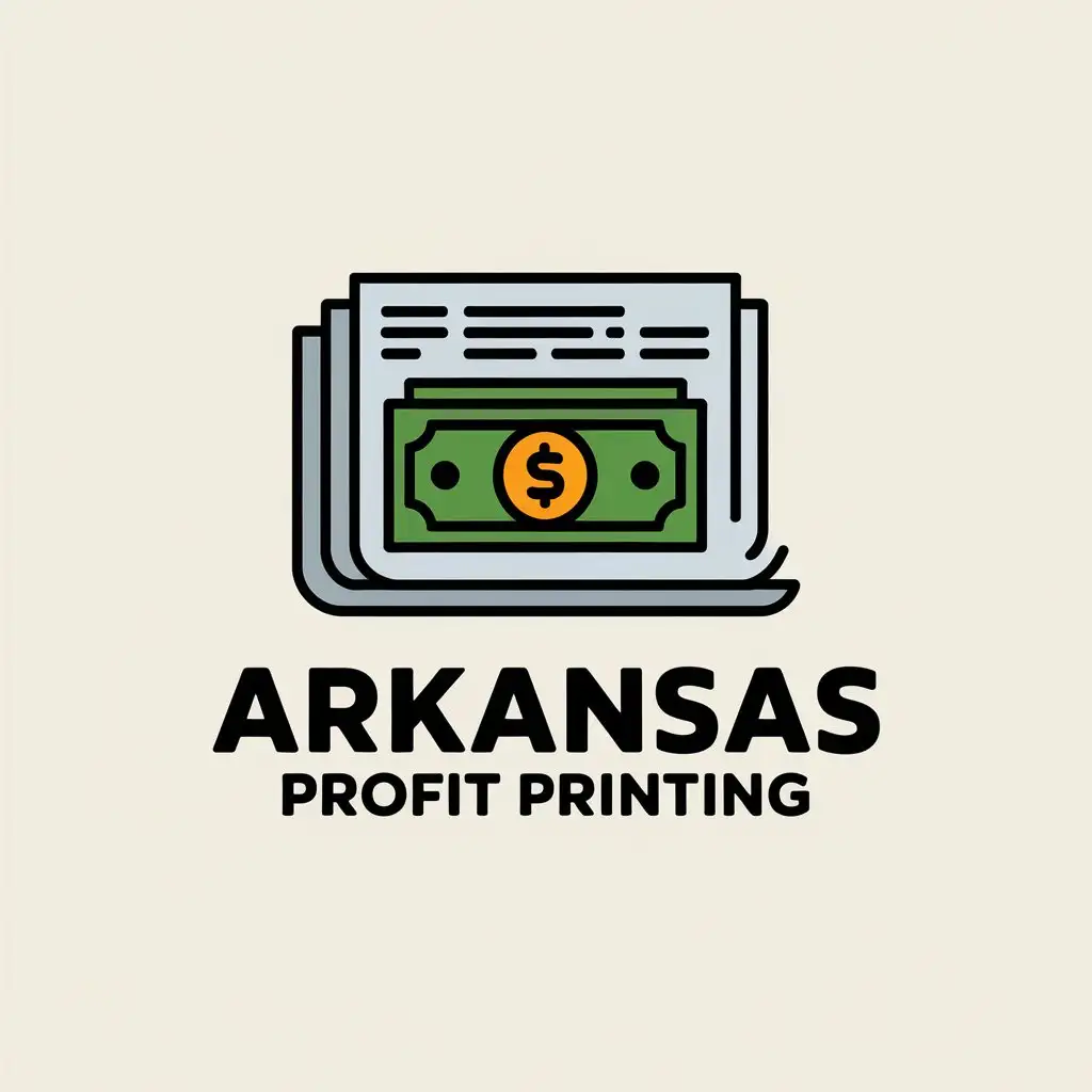 LOGO Design for Arkansas Profit Printing Newspaper Money Symbol with Clear Background