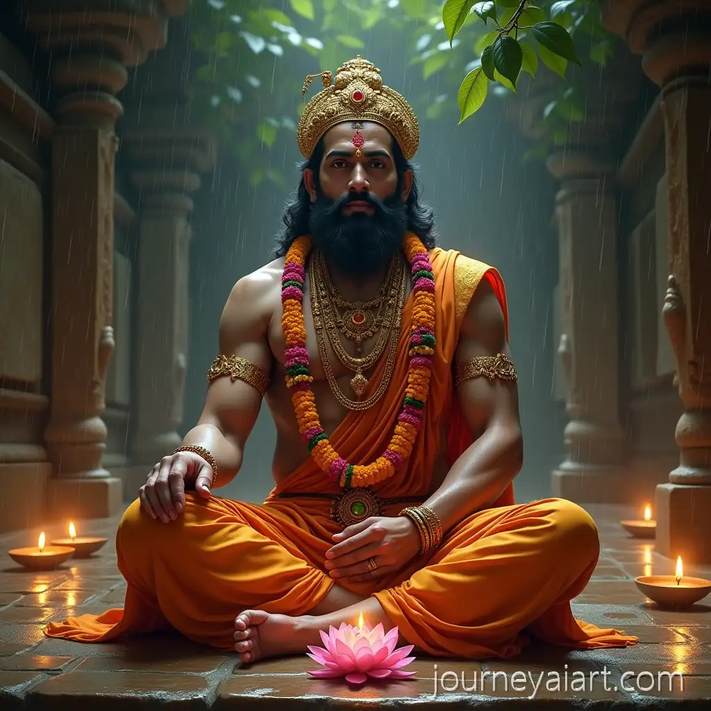AI-Art-Prompt-ExpansionHanuman-Ji-Seated-in-Majestic-Ancient-Temple-with-Golden-Oil-Lamps-and-RainDrenched-Stone-Floor