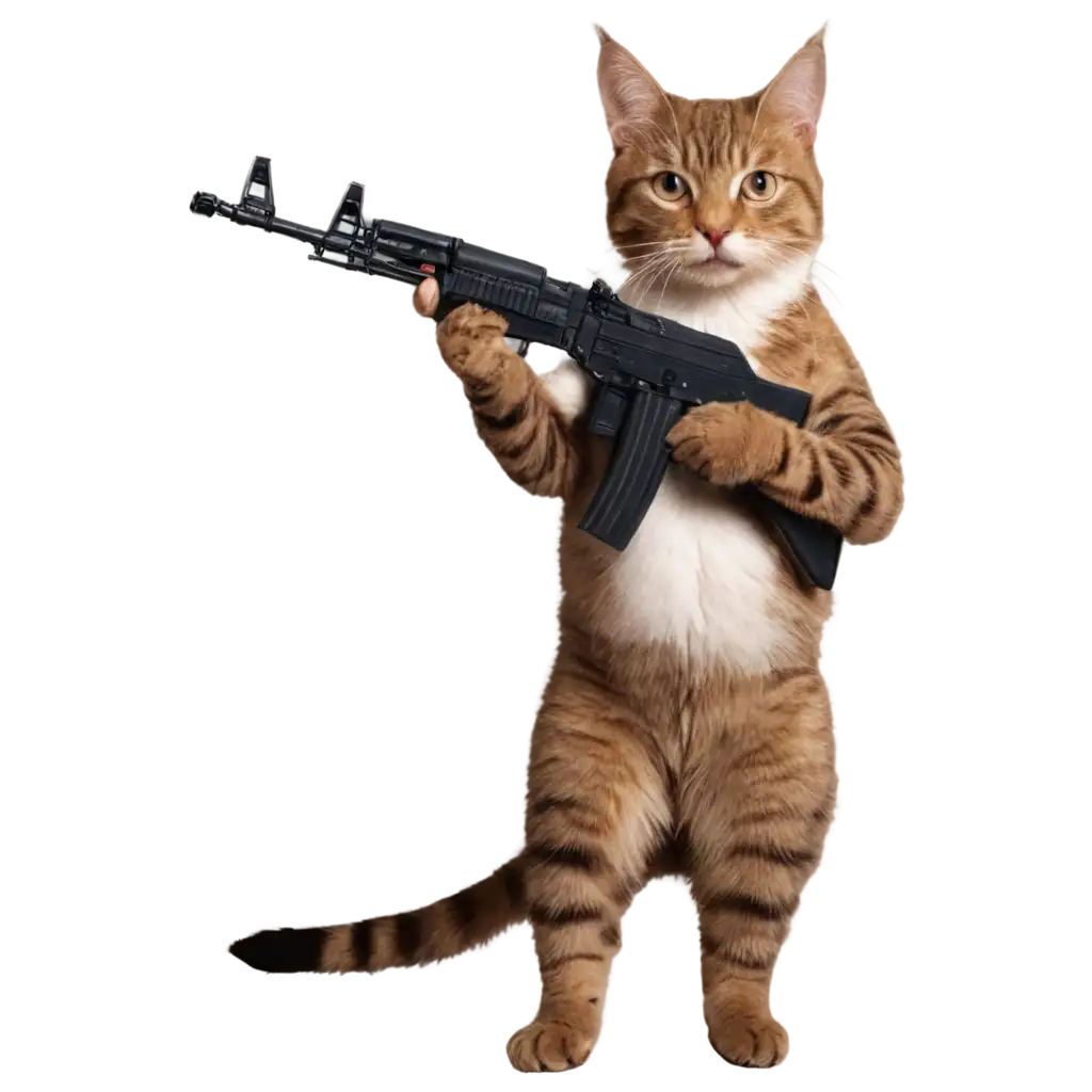 Unique-PNG-Image-of-a-Cat-with-AK47-Perfect-for-EyeCatching-Designs