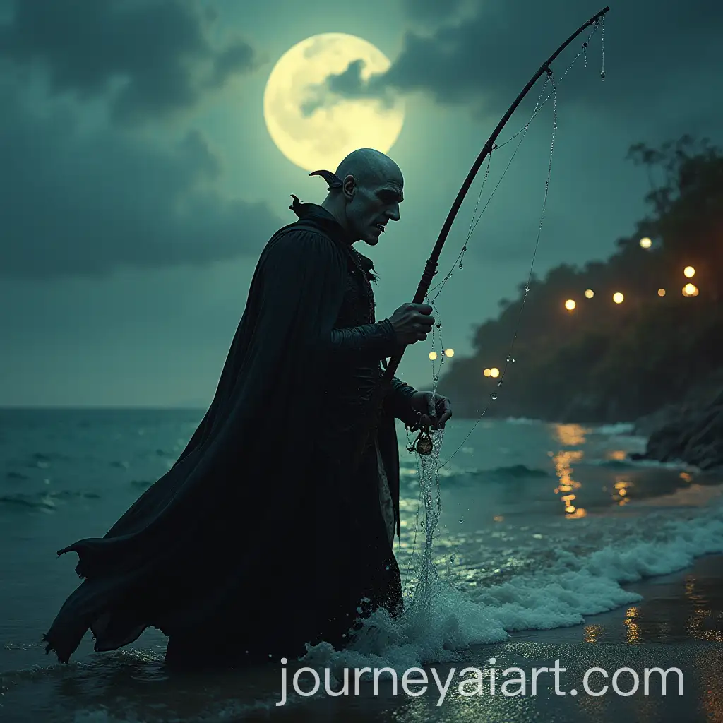 Dracula-Fishing-at-Copacabana-Beach-at-Sunset