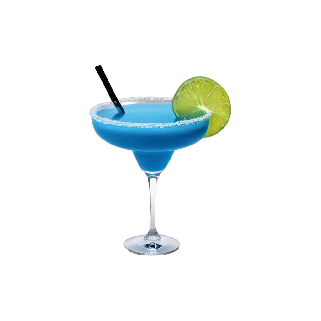 Realistic-Glass-of-Blue-Margarita-Cocktail-PNG-Image-with-Light