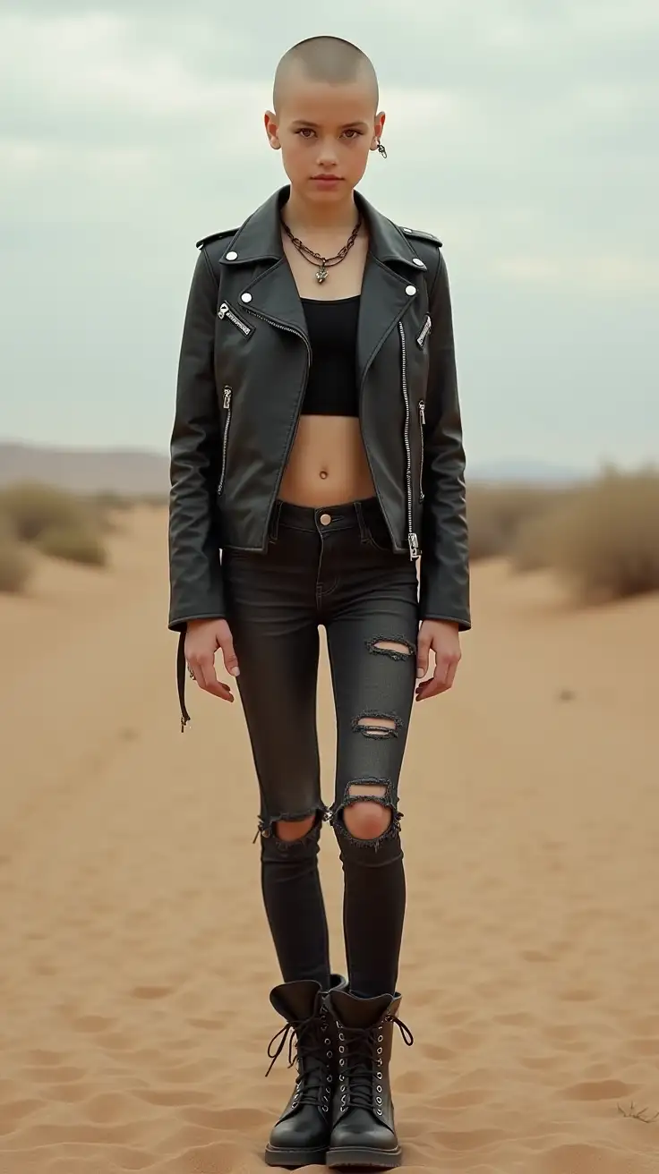 Stylish-15YearOld-Girl-in-Leather-Jacket-and-Combat-Boots-in-a-Desert-Landscape