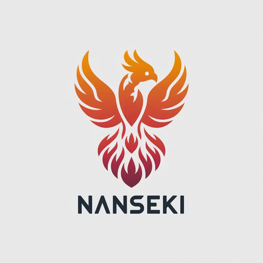 a vector logo design,with the text "nanseki", main symbol:bird, mythical bird,Moderate,clear background