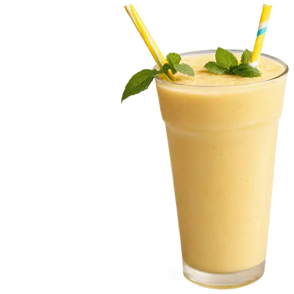 PNG-Image-of-a-Creamy-Mango-Smoothie-with-Garnishes-for-Clear-and-Vibrant-Visual-Appeal