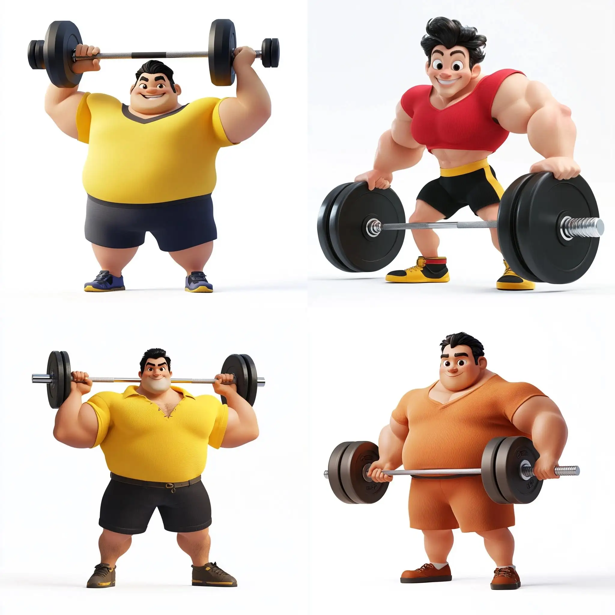 Man-Lifting-Weights-in-3D-Disney-Style-with-White-Background