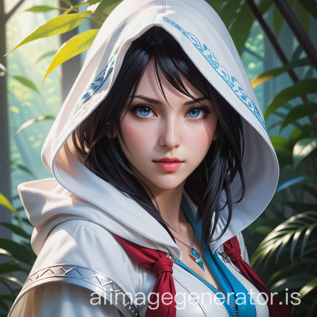 Assassin-White-Riding-Hood-Cosplay-Portrait-in-Final-Fantasy-Style